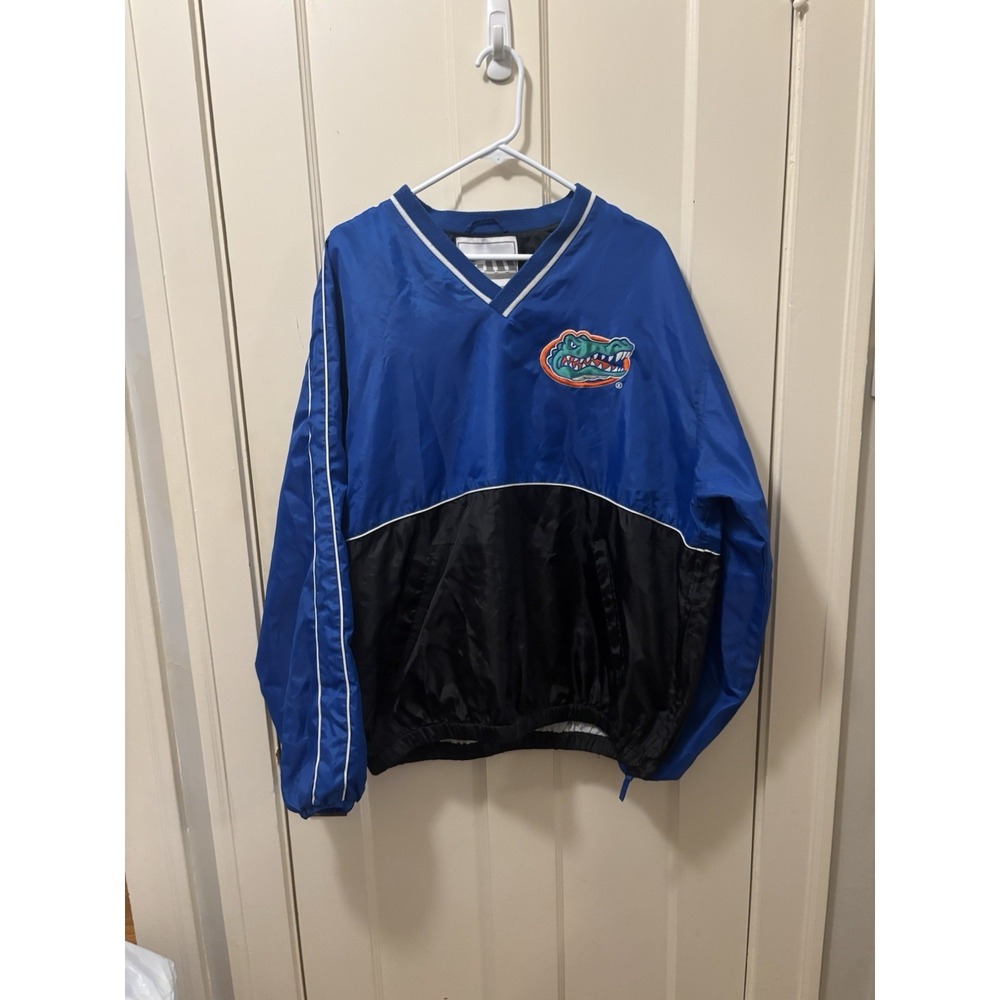 G-III Florida Gators Windbreaker Mens V-Neck Pullover Blue Black Vintage XL
